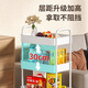 Changbaosen display rack trolley storage rack kitchen bedroom multi-layer snack mobile storage storage rack three layers 38.5*27*80CM ZM1