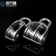 Guwanji 304 stainless steel pulley fixed pulley single and double pulley wire rope cable roller small U-shaped lifting pulley wheel double pulley M50 1