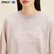 ONLY秋冬NBA联名款字母刺绣宽松卫衣女|12349S024 C15 粉色花纱SHADOW GRAY XS 155/76A