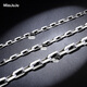 Miss JuJu platinum bracelet for men, thick and elegant pt950 platinum men's simple and cool cross chain bracelet for women, weight 9.09g, length 18cm, thickness about 5mm S buckle