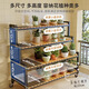 Jungle Modern Simple Flower Stand Balcon de la planche à plancher Salon forgé Home Decorative Flower Stand Bonsai Stand 120 cm à quatre couches blanches