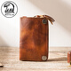 
BOYCLN brand men's genuine leather key bag, large capacity card bag for women, cowhide car remote control key bag waist hanging bag, dark brown