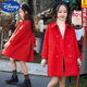 Disney (DISNEY) Veste en laine pour fille 2023 Nouveau manteau d'hiver en laine à la mode pour enfants automne et hiver de style coréen pour enfants moyens et grands, doublure simple rose 130