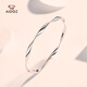 Aido diamond platinum Mobius bracelet for women pt950 platinum ring solid platinum bracelet weighing 13.46 grams inner diameter 54mm
