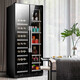 BAIKAILUN variable frequency wine cabinet dual temperature constant temperature red cabinet home living room ice bar office tea refrigerator double door office thin zero embedded bench embedded freezer embedded glass refrigerator mirror dual temperature ice bar + ice bar 800L thin section