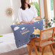 Antarktis Dreischicht Gaze Kissenbezug reines Baumwollpaar Kissenbezug Einfacher Baumwoll Erwachsener Europäisches Paar Kissenbezug 52*78 cm Liebeshaus grau blau