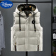 Disney Boys Weste Herbst- und Winter mittelgroße Kinder Fette Kinder verdickte Weste für Teenager Down Cotton Horse Clip Student Weste Jacke Blau abtrennbarer Hut l-Größe für 70-90 Jin [Jin gleich 0,5 kg]