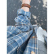
Pei Shiyan blue grinding plaid shirt men's long-sleeved autumn and winter plus velvet thickened American retro commuter style shirt jacket c9734 rose red plus velvet M 95-115Jin [Jin equals 0.5 kg] can be worn