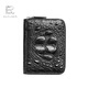 
Oulol crocodile pickup bag new multi-card small handbag genuine leather bag men's light luxury card clip business card bag black belly-hand sewing