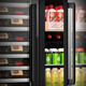 PULADI Frequency Converter Double Door Red Wine Cabinet Constant Temperature Double Door Double Temperature Wine Cabinet Home Living Room Refrigerator Office Tea Villa Liquor Beverage Commercial Fresh-keeping Display Cabinet Embedded Ultra-Thin Frequency Converter Double Door (Arch) - 1.78 Meters - Wine Cabinet Ice Bar Style 490L