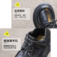 Lu Rang Song Children's Leather Shoes Boys and Girls Performance Shoes British Style Velcro Loafers Spring and Summer Children's Single Shoes Black Single 31 Size 19.3 cm long