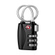 contraseña de tres dígitos Igear TSA Customs Cape de acero Cabro de cuerda suave Viaje en el extranjero Logra de mochila Caja de transefle Cabezal de la puerta del gabinete Estudiante Puerta del gabinete Anti-Rust Lock 30mm JM-719-B