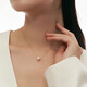 DR-FLVVSakoya Seawater Pearl Passepartout Necklace Hesheng 18K Gold Perfect Round High Light Akoya Natural White Gold 8.5-9mm Freshwater Pearl