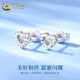 China Gold (CHINA GOLD) Love Platinum Earrings for Women PT950 Platinum Earrings Heart-shaped Earrings Wedding and Birthday Gifts for Girlfriends and Wife Platinum Love Earrings About 1.7g