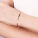 Yuan Shengfu's new PT950 fine square braided platinum bracelet, fashionable women's platinum bracelet, women's model, 4.96 grams, length 16-18cm adjustable