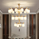 An Dengbao Living Room Chandelier New Chinese Style Dining Bedroom Study Room New 2025 Zinc Alloy Lighting Set 5009 6 Heads + Three Colors Light