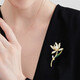 Marco Bizzarri gives teachers a Teacher's Day gift, high-end orchid brooch for women, exquisite pearls, corsage for women, suit anti-exposure accessories, 520 gift for girlfriend, birthday gift for best friend