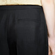 Weniger Frühlingsneife-Wollhosen für Frauen Kegel Einfacher lässiger Hochtaille Neun-Punkte-Karottenhose 2N3E12040 001/Schwarz XL