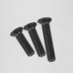 Sanqi Tiger Black 304 Stainless Steel KM Cross Counterhead Screw Plated Black Zinc Cross Slot Flat Head Screw Bolt B819 M2.5*12200 Pills