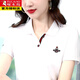 Woodpecker (Tucano) Frauen-T-Shirt reines Baumwoll lose Kleidung 2025 Sommer Neues Revers Revers-Frauen-T-Shirt-T-Shirt Polo-Hemd Top T Green 675 2xL Empfohlen 120-130jin [Jin gleich 0,5 kg]