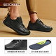 Skechers men's leather shoes summer business men's shoes high-end casual shoes soft sole commuting shoes 210835