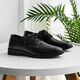 Funino leather shoes men's formal wear young people casual business men's work shoes British style youth suit black men's shoes business black (high-end version) soles improved 42