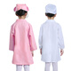 Guapo perrito niños Simulación de doctor Simulación y niña Baby Professional Play House Doctor juguete Toy enfermera ropa de cumpleaños Ropa de regalo de médico + sombrero (blanco)