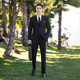 Vicutu Men's Suit Woard Business Formel Using Veste de banlieue Robe de mariée de marié noir 175 / 96B