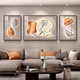 
Aohan Light Luxury Living Room Decoration Painting Abstract Triptych Modern Simple Sofa Background Wall Hanging Painting Wall Atmospheric Wall Wall Painting JD14082 Left and right 40*60 80*60 Crystal porcelain aluminum alloy black frame
