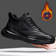 Zhedun Chaussures masculines printemps et été plus Velvet Cotton Chaussures pour le travail masculin Protection de travail imperméable non-glissée Casual Sports Chaussures papa chaussures hommes FH-9902 noir 41