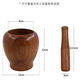 Mengyi'er large solid wood garlic mortar garlic mortar old-fashioned garlic mashing jar wood household wooden mortar for sesame seeds mortar for sesame seeds