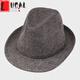 LUCALY Republic of China style men's top hat and elderly hat men's autumn and winter thickened velvet big-brimmed top hat for middle-aged and elderly people to keep warm. // Solid color (no velvet inside) - black and gray standard size (56-58cm) lining adjustable