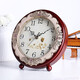 Hanshi (Hense) European retro small clock bedroom living room table clock wooden decorative clock desktop classical quartz clock HD282