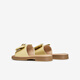 
Heshe (TATA) fairy-style slippers for women wearing flat beach sandals for women 2024 summer new YBE06BT3 yellow 34