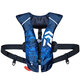 DAIWA 23 new inflatable buoyancy vest/waist bag, automatic inflatable portable life jacket, Luya fishing clothing, black rice color-vest style, one size fits all
