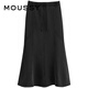 Moussy New Dark Deconstructive Fishtail y falda de cintura 028ISZ80-2691 021 Light Black S
