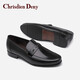 Chrisdien Deny imported men's shoes, calfskin lace-up formal shoes, business leather shoes, commuter derby shoes, black GAG9201N1J 42 (260mm)