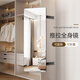 
Xingmang furniture private dressing mirror wardrobe full-length mirror hidden push-pull folding mirror for household built-in rotating contact telescopic fitting mirror deep space black [for door special] can be flipped 90 degrees [35*90cm] high-definition explosion-proof full screen