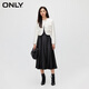 ONLY秋冬时尚休闲百搭纯色吊带百褶连衣裙女|12347Y001 H1Z黑色BLACK S 160/80A