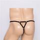 Men's thong one strap sexy transparent pouch gun bullet separation hoop tassel lace physiological underwear men's sex toy white one size