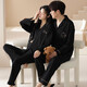 LangSha Couple Pajamas Autumn Pure Cotton Cartoon Cardigan Home Clothes Autumn One Male and One Female Student Dormitory Can Wear Outside Suit 961 Couple Outfit Female L + Male L