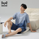 Cat man pajamas 100% pure cotton shorts shorts for men summer men's pajamas new cotton large-size four-season home clothing set [100% pure cotton skin-friendly and breathable] style one 2XL [recommended 140-160Jin [Jin equals 0.5 kg]]
