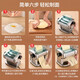 Baihaojia [am selben Tag ausgeliefert] Nudelmaschine Vollautomatischer Elektro-Nudel-Press-Haushalt Edelstahl Nudel Nudel Nudel Schneidmaschine Small Dumpling Haut Wonton Haut Rolling Zwei-Schneidertyp [Staubdruckscheibe + Knödelhaut + 3 Arten von Nudeln können gedrückt werden]