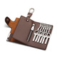 Williampolo King Paul großer Kapazität Key Pack Herren echte Leder mit Taille-Hanged-Herren und Frauen Kuhlattenwagen Multifunktionsschlüsselkaffee Kaffee-Maple-Blattmuster