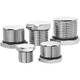 Fengji 304 stainless steel external thread plug M-G-NPT metal solid joint explosion-proof waterproof dustproof plug cover G1/2 (4 points DN15) 304 material
