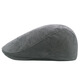 Meilunmei Automne Béret en velours côtelé pour les hommes British Retro Painter Casual Fashion Front Front Hat Ajustement du journal Black Head Circle (55-59)