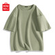 Miniso (Miniso) Футболка мужская мужская летняя мужская камелия Green Liek Olde 2025 Новая тяжелая вафельная, полузащиленная лесная зеленая (Big Sunshine Camellia) L /175 (полный возврат средств на 30 дней качества).