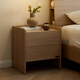 Quanyou Home Furnishings Wood Style Double Drawn Bedside Table Chinese Simple Bedroom Storage Cabinet Storage Small Cabinet Furniture