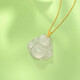 Mengjinyuan 18K gold inlaid jade pendant chalcedony Maitreya Buddha pendant for men and women birthday gift