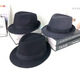 Lee dprre top hat men's spring, autumn and winter middle-aged and elderly outdoor warm top hat casual British retro jazz hat woolen small brim hat black one size fits 57-58cm head circumference